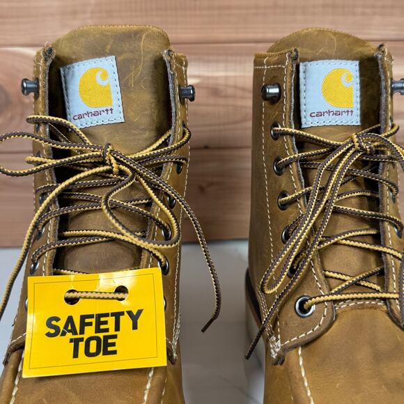 Carhartt Waterproof Moc Toe 6" Wedge Work Boots Brown US Women's 6.5 M NEW - Picture 11 of 15